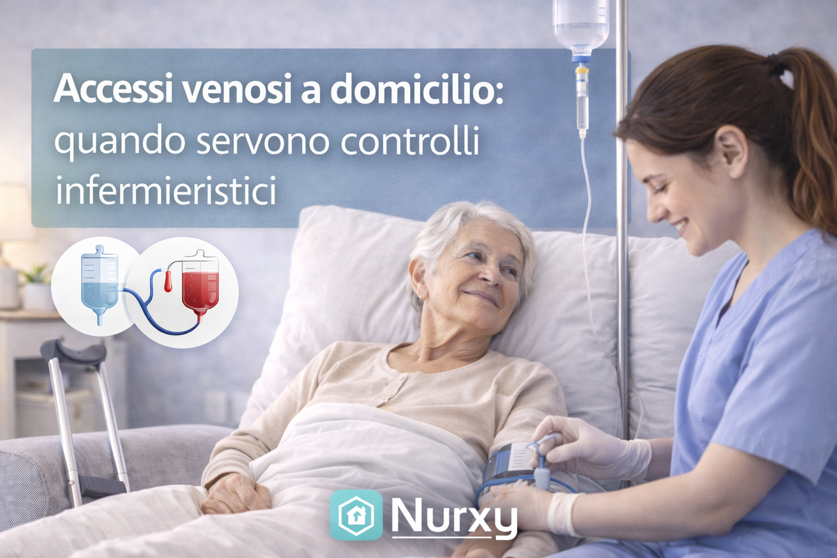 Accessi venosi a domicilio: quando servono controlli infermieristici